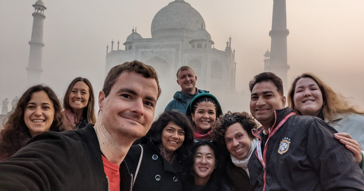 Agra City Tour Guide team at the Taj Mahal, Agra, India